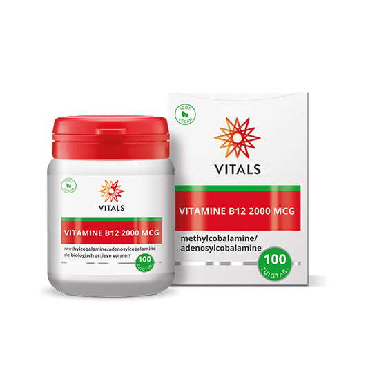 Vitals Vitamine B12 2000 mcg 100 Zuigtabletten - DrogistWereld