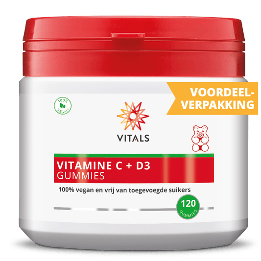 Vitals Vitamine C + D3 120 Gummies - DrogistWereld