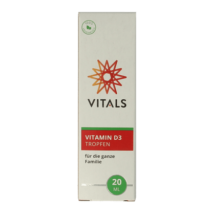 Vitals Vitamine D3 druppels 20 Milliliter - DrogistWereld