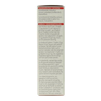 Vitals Vitamine D3 druppels 20 Milliliter - DrogistWereld