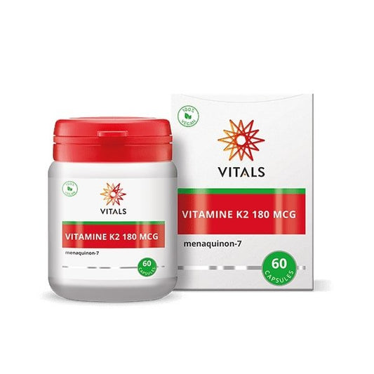Vitals Vitamine K2 180mcg 60 Vegetarische capsules - DrogistWereld