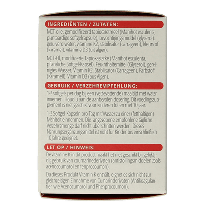 Vitals Vitamine K2 + D3 60 Softgels - DrogistWereld