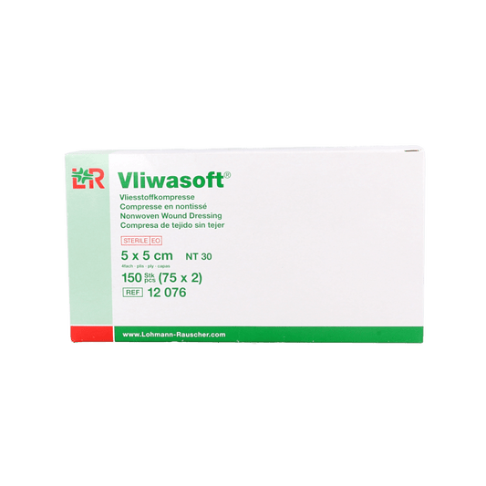 Vliwasoft Vlieskompres 5 x 5cm 4 - laags 75 x 2 stuks 150 Stuks - DrogistWereld