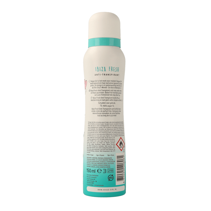 Vogue Girl deodorant Ibiza fresh 150 Milliliter - DrogistWereld