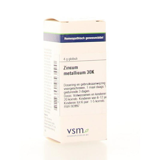 VSM Zincum metallicum 30K 4 Gram - DrogistWereld