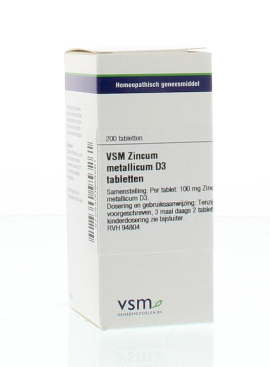 VSM Zincum metallicum D3 200 Tabletten - DrogistWereld