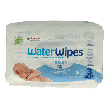 Waterwipes Babydoekjes 3 - pack 144 Stuks - DrogistWereld