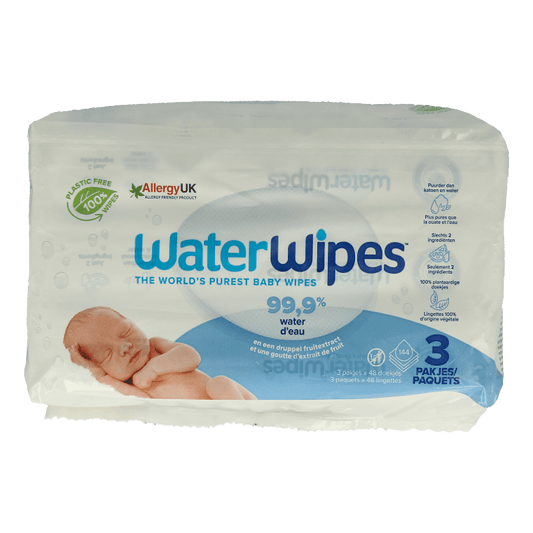 Waterwipes Babydoekjes 3 - pack 144 Stuks - DrogistWereld