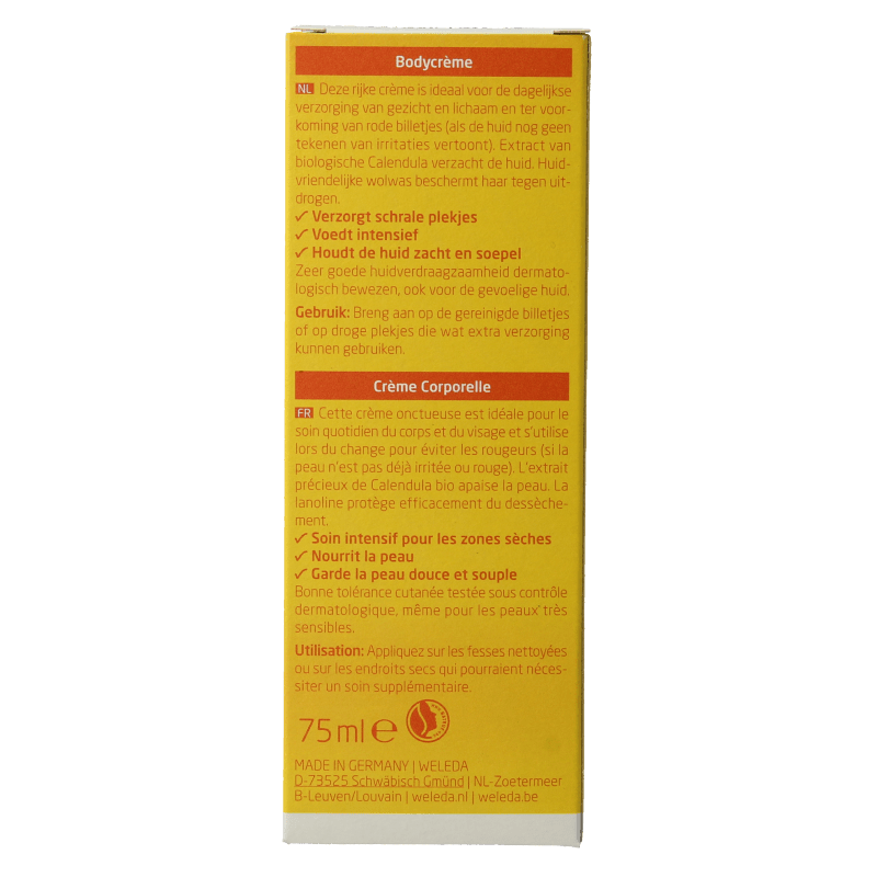 Weleda Calendula baby bodycreme 75 Milliliter - DrogistWereld