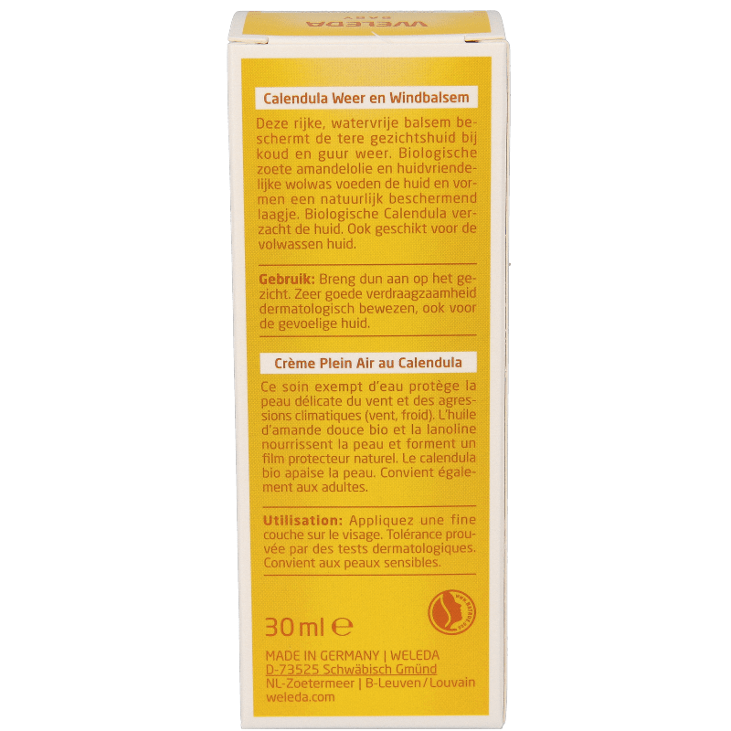 Weleda Calendula baby weer & wind balsem 30 Milliliter - DrogistWereld