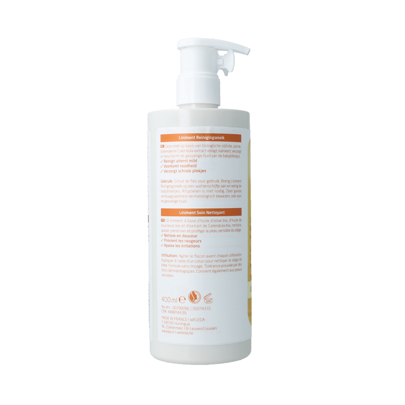 Weleda Calendula liniment reinigingsmelk vegan 400 Milliliter - DrogistWereld