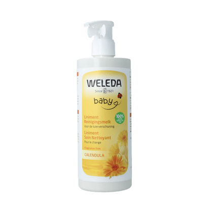 Weleda Calendula liniment reinigingsmelk vegan 400 Milliliter - DrogistWereld