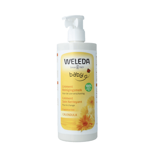 Weleda Calendula liniment reinigingsmelk vegan 400 Milliliter - DrogistWereld