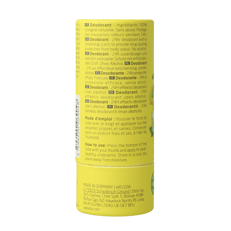 Weleda Deodorant stick citrus + bergamot 24U 50 Gram - DrogistWereld