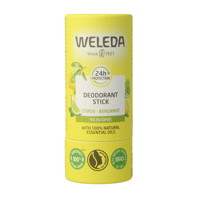 Weleda Deodorant stick citrus + bergamot 24U 50 Gram - DrogistWereld