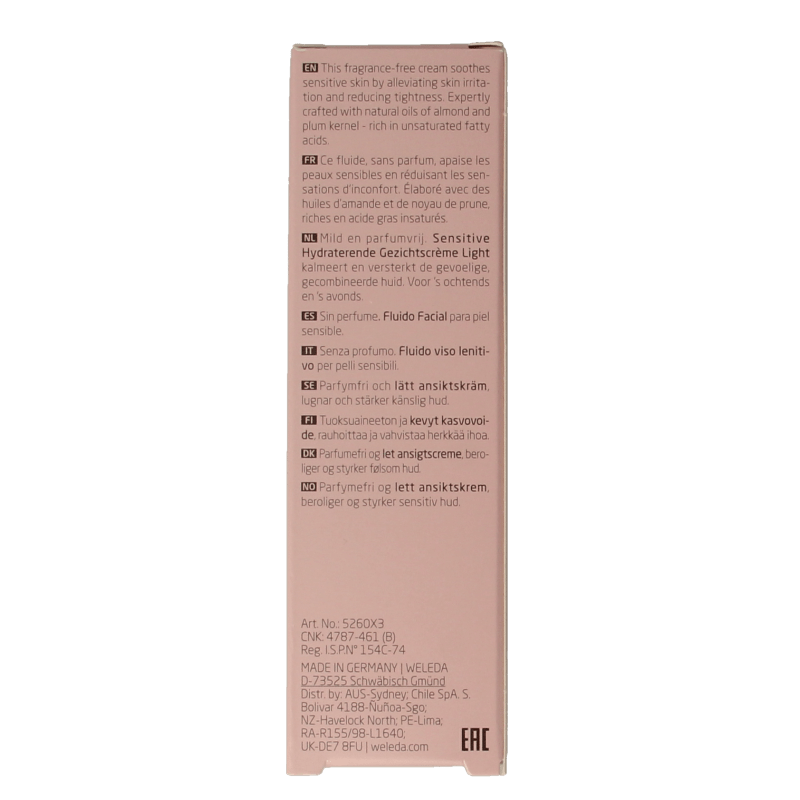Weleda Gezichtscreme sensitive hydraterend light 30 Milliliter - DrogistWereld