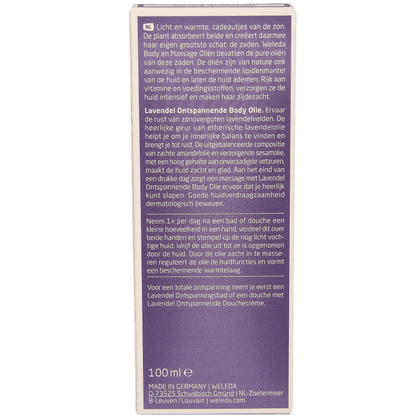 Weleda Lavendel ontspannende body olie 100 Milliliter - DrogistWereld