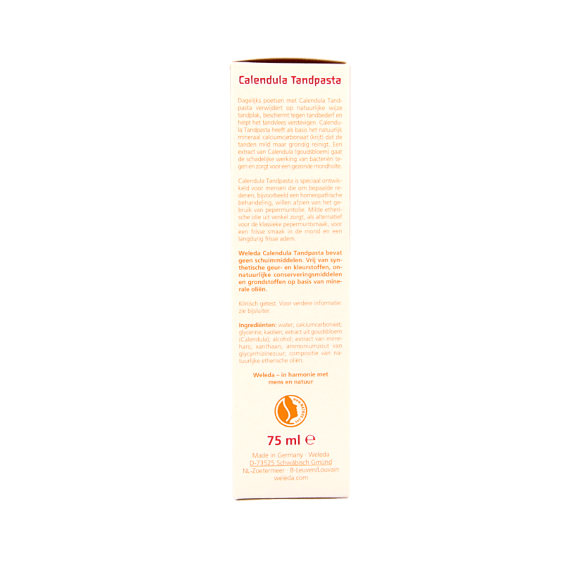 Weleda Oral care calendula tandpasta muntvrij 75 Milliliter - DrogistWereld
