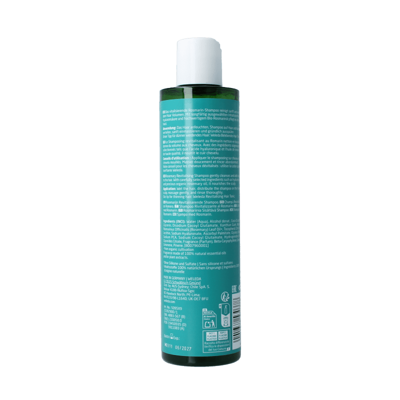 Weleda Rozemarijn revitaliserende shampoo 250 Milliliter - DrogistWereld