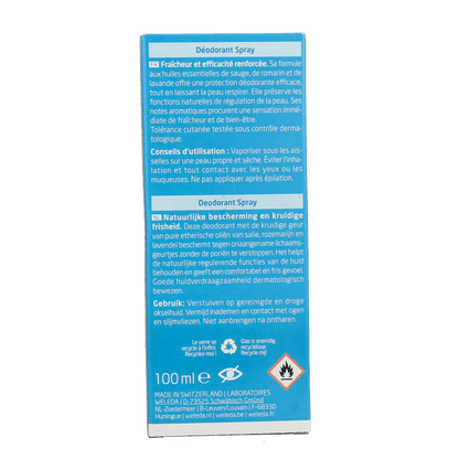 Weleda Salie deodorant spray 100 Milliliter - DrogistWereld