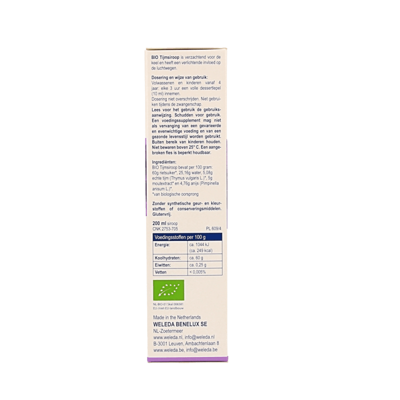 Weleda Tijmsiroop bio 200 Milliliter - DrogistWereld