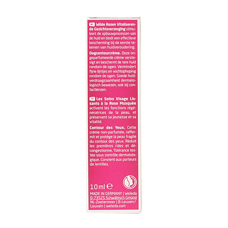Weleda Wilde rozen vitaliserende oogcontourcreme 10 Milliliter - DrogistWereld
