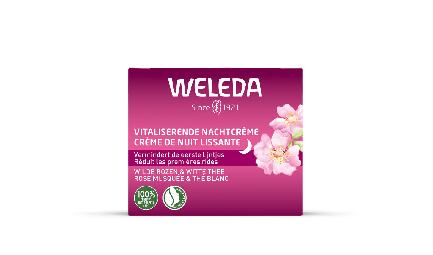 Weleda Wilde rozen & witte thee nachtcreme 40 Milliliter - DrogistWereld