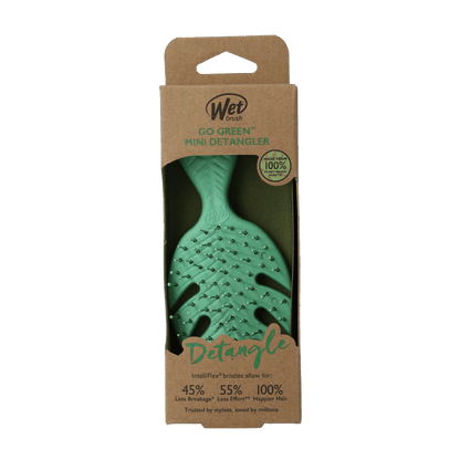 Wet Brush Go green detangler green mini 1 Stuks - DrogistWereld