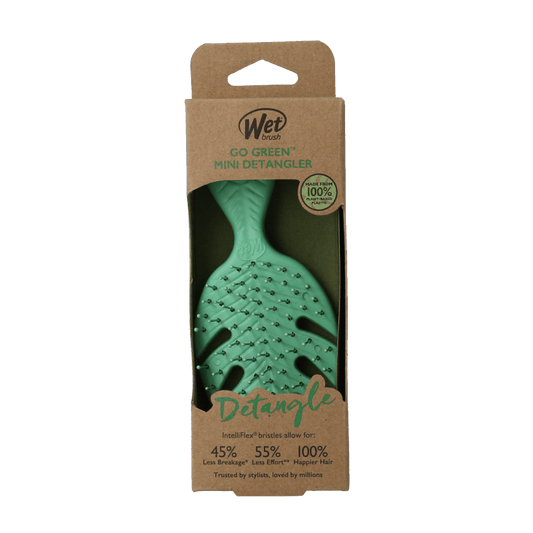 Wet Brush Go green detangler green mini 1 Stuks - DrogistWereld