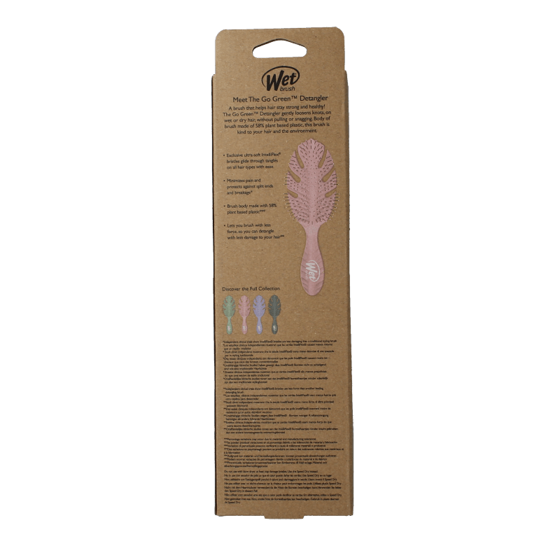 Wet Brush Go green detangler pink 1 Stuks - DrogistWereld