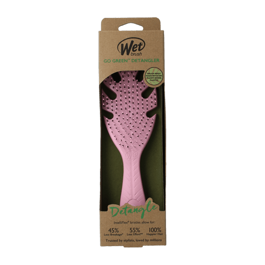 Wet Brush Go green detangler pink 1 Stuks - DrogistWereld