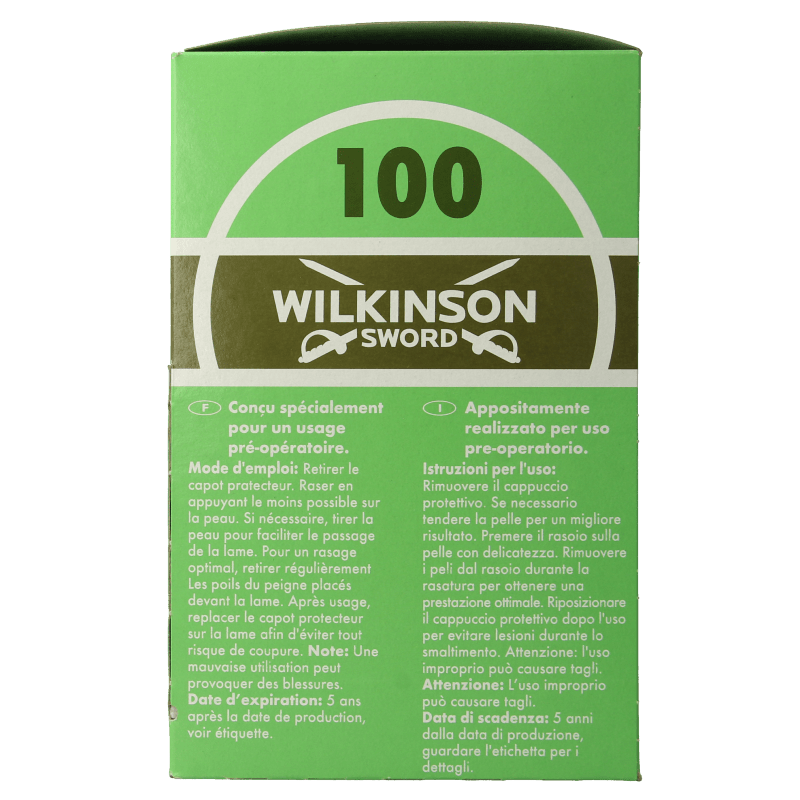 Wilkinson Hospital disposable singles 100 Stuks - DrogistWereld