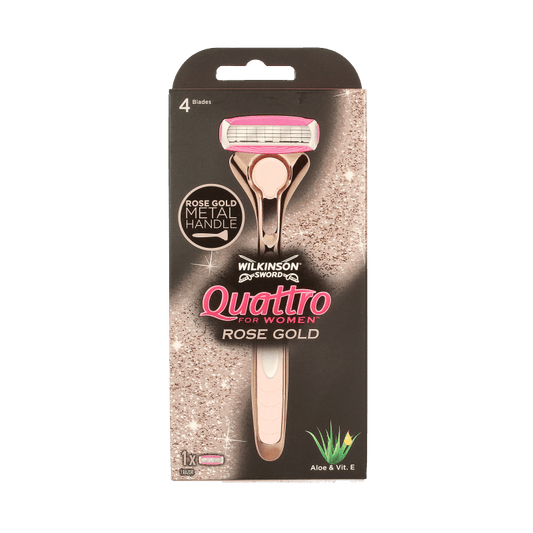 Wilkinson Quattro scheerapparaat women vintage rose gold 1 Stuks - DrogistWereld