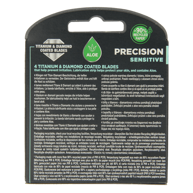Wilkinson Quattro titanium sensitive mesjes 5+2 7 Stuks - DrogistWereld
