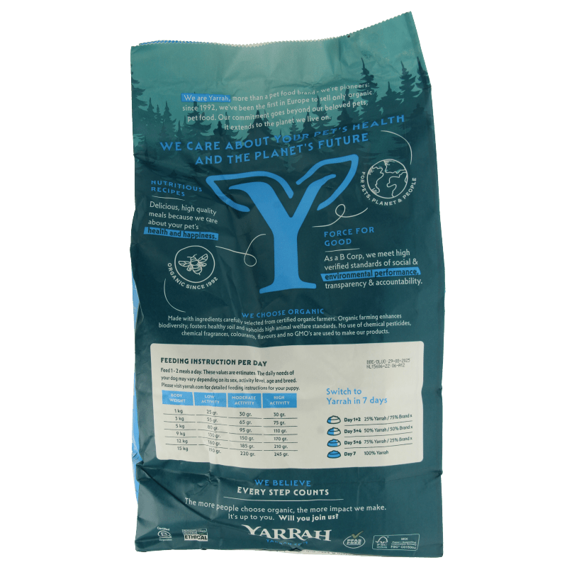 Yarrah Adult hondenvoer met kip bio MSC 2000 Gram - DrogistWereld