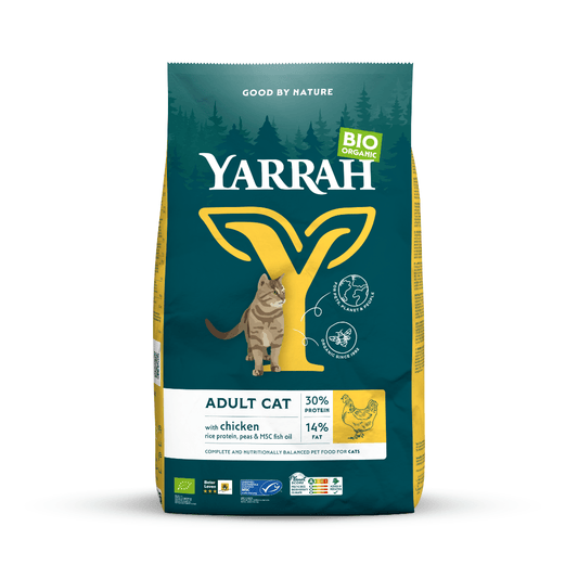 Yarrah Adult kattenvoer met kip bio 10 Kilogram - DrogistWereld