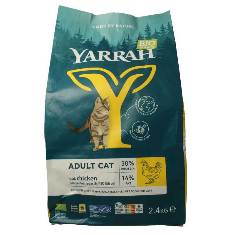 Yarrah Adult kattenvoer met kip bio 2400 Gram - DrogistWereld