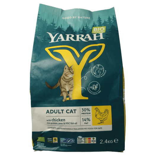 Yarrah Adult kattenvoer met kip bio 2400 Gram - DrogistWereld