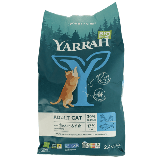 Yarrah Adult kattenvoer met vis bio 2400 Gram - DrogistWereld
