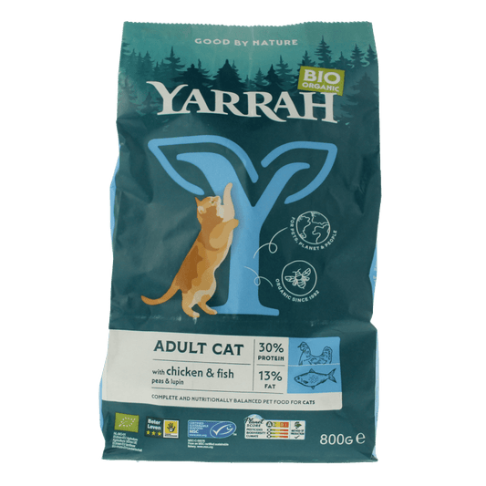 Yarrah Adult kattenvoer met vis bio 800 Gram - DrogistWereld