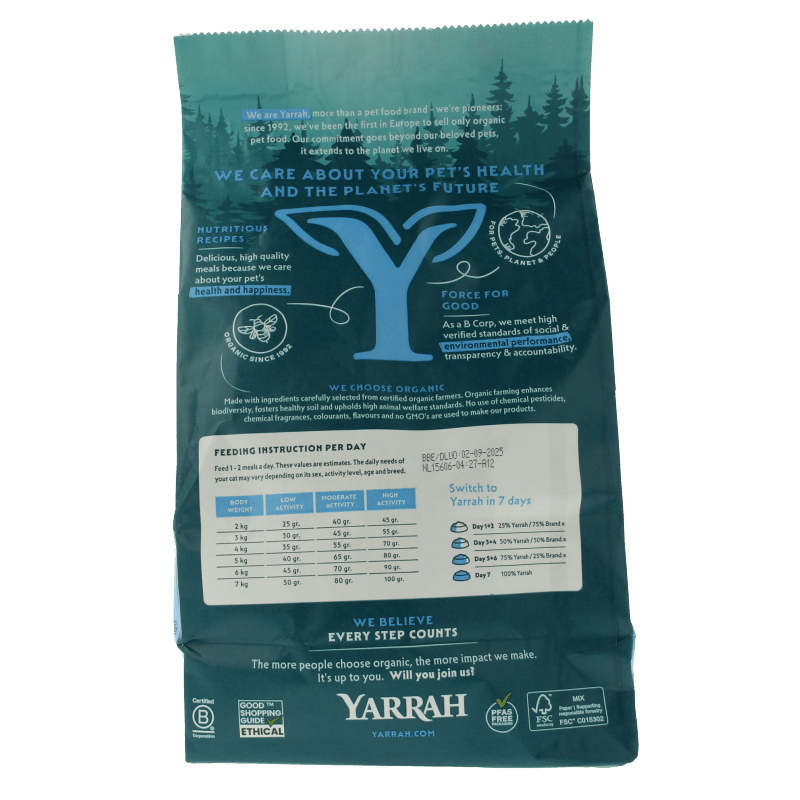 Yarrah Adult kattenvoer met vis bio 800 Gram - DrogistWereld
