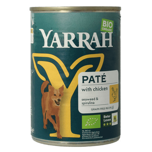 Yarrah Hond pate met kip bio 400 Gram - DrogistWereld