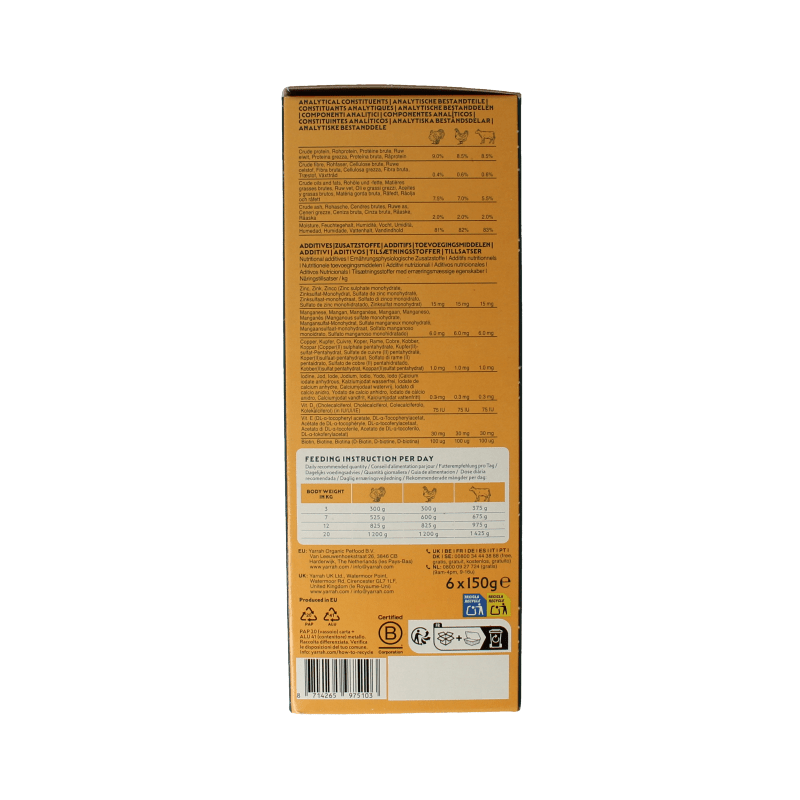 Yarrah Hondenvoer multipack pate kip rund kalkoen bio 150 Gram - DrogistWereld