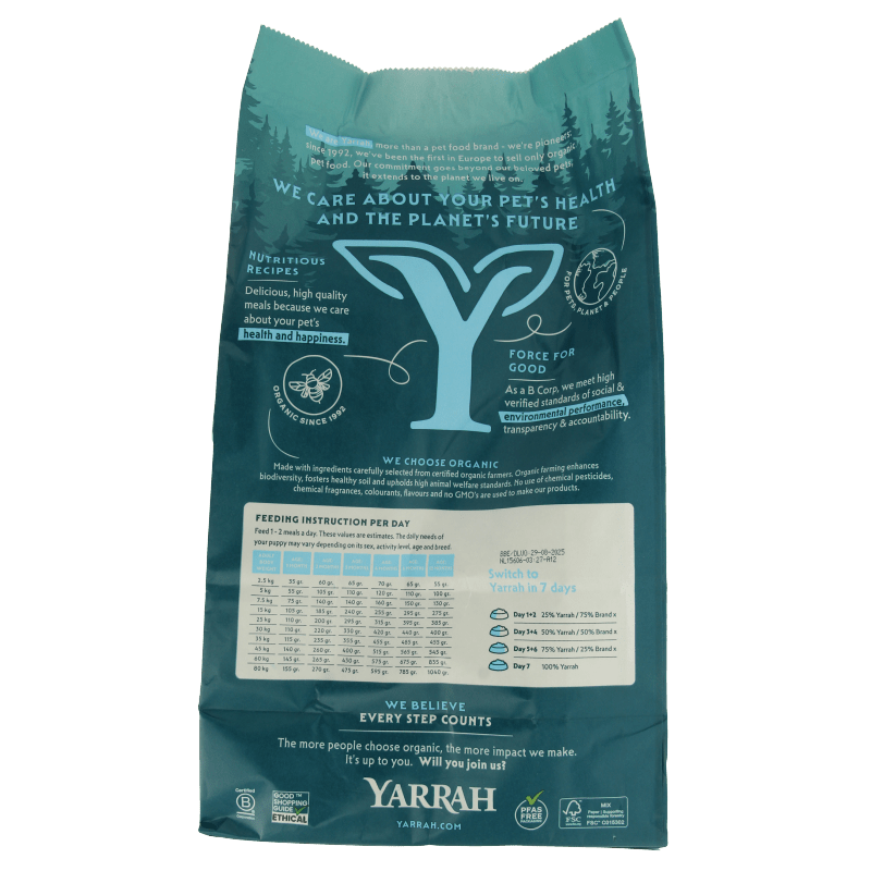 Yarrah Puppy hondenvoer bio 2000 Gram - DrogistWereld