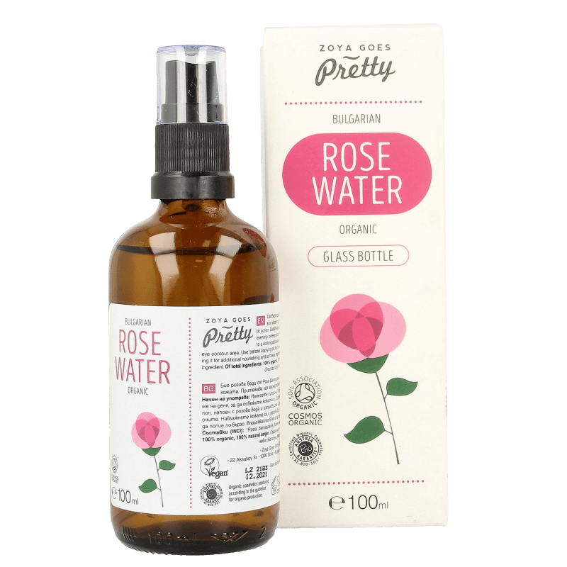 Zoya Goes Pretty Organic rose water glass bottle 100 Milliliter - DrogistWereld