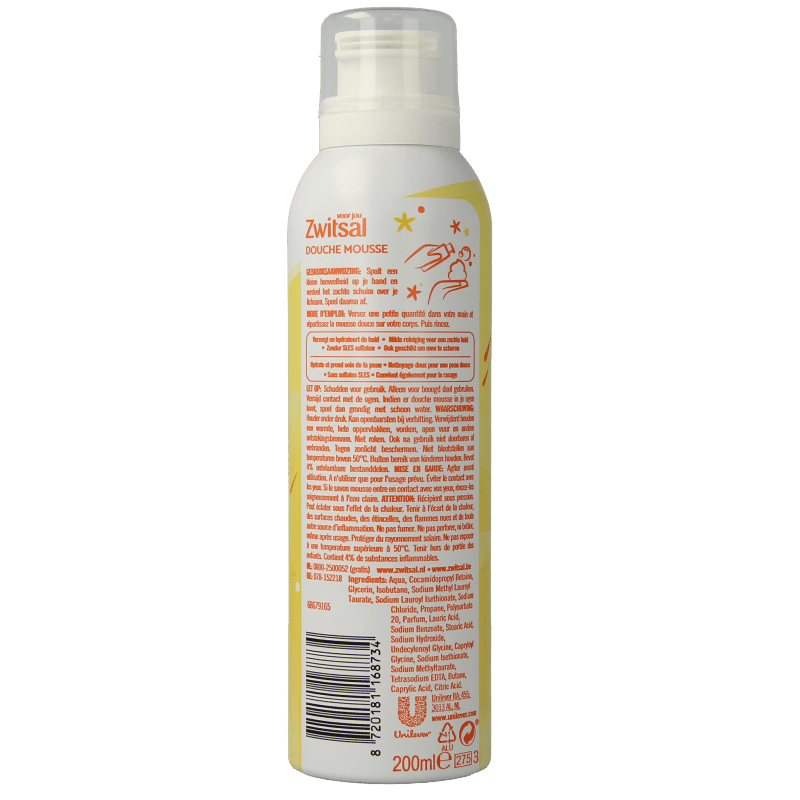 Zwitsal Douche mousse original 200 Milliliter - DrogistWereld